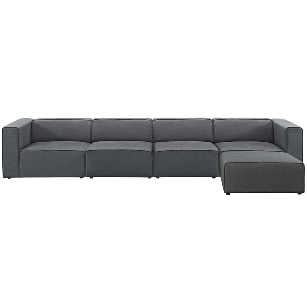 Modway Furniture Mingle Fabric 5 pc Sectional EEI-2833-GRY IMAGE 1