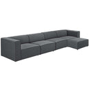 Modway Furniture Mingle Fabric 5 pc Sectional EEI-2833-GRY IMAGE 2