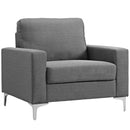 Modway Furniture Allure Stationary Fabric Chair EEI-2776-GRY IMAGE 2