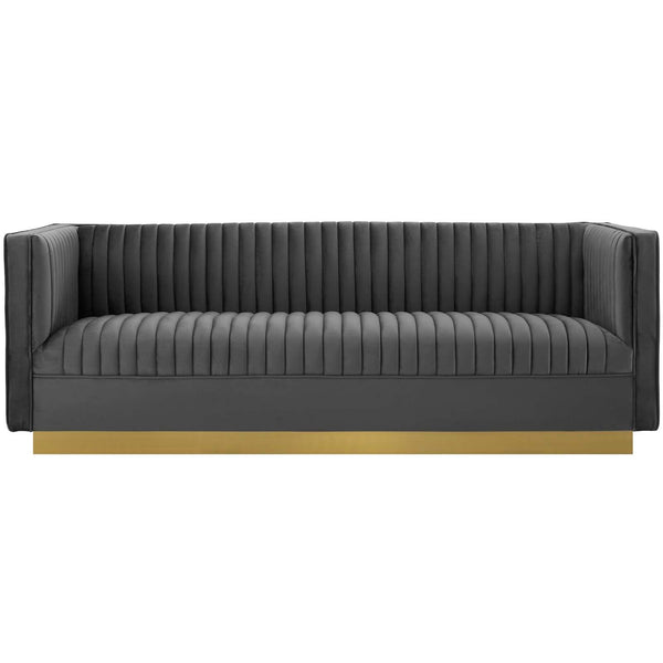 Modway Furniture Sanguine Stationary Fabric Sofa EEI-3405-GRY IMAGE 1