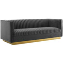 Modway Furniture Sanguine Stationary Fabric Sofa EEI-3405-GRY IMAGE 2