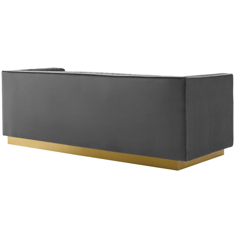 Modway Furniture Sanguine Stationary Fabric Sofa EEI-3405-GRY IMAGE 3