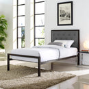 Modway Furniture Mia Twin Upholstered Bed MOD-5178-BRN-GRY-SET IMAGE 9