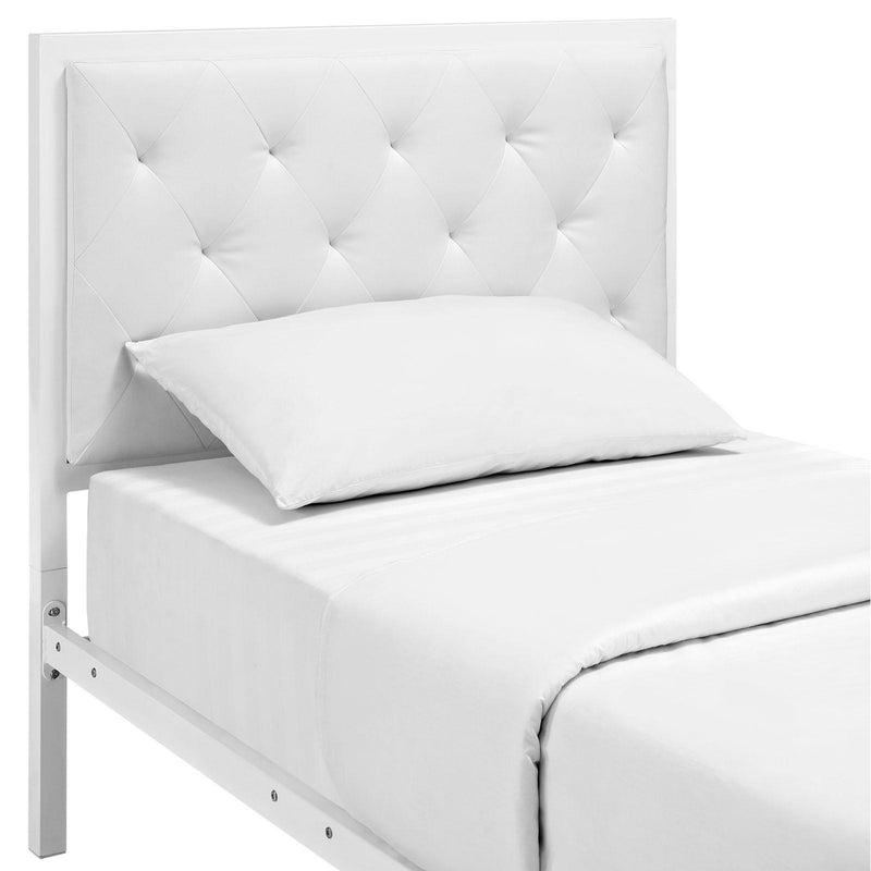 Modway Furniture Mia Twin Upholstered Bed MOD-5179-WHI-WHI-SET IMAGE 4