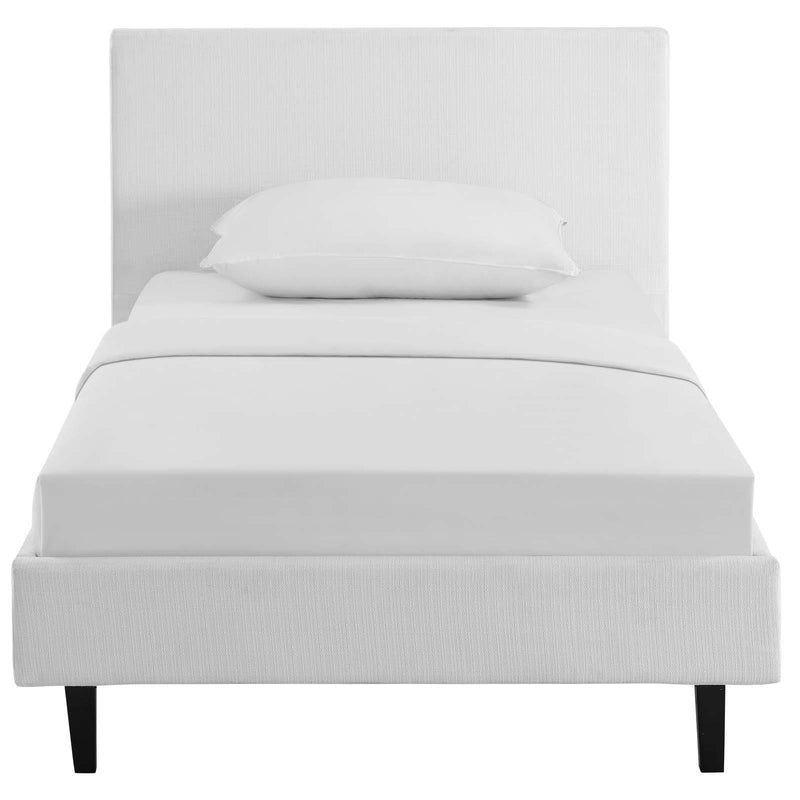 Modway Furniture Anya Twin Upholstered Platform Bed MOD-5416-WHI IMAGE 1