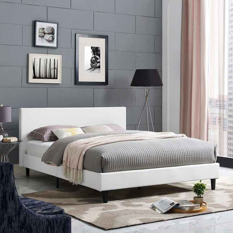 Modway Furniture Anya Full Upholstered Platform Bed MOD-5417-WHI IMAGE 5