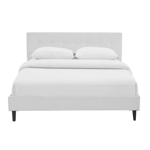 Modway Furniture Linnea Full Faux Leather Platform Bed MOD-5423-WHI IMAGE 1