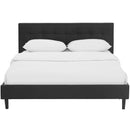 Modway Furniture Linnea Queen Vinyl Platform Bed MOD-5425-BLK IMAGE 1