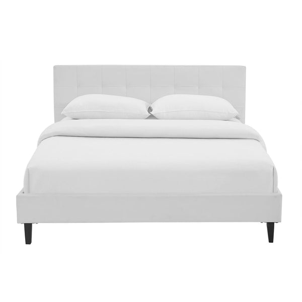 Modway Furniture Linnea Vinyl Leather Platform Bed MOD-5425-WHI IMAGE 1