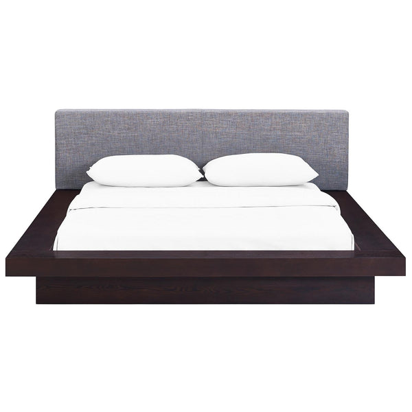 Modway Furniture Freja Queen Upholstered Platform Bed MOD-5721-CAP-GRY-SET IMAGE 1
