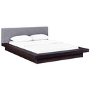 Modway Furniture Freja Queen Upholstered Platform Bed MOD-5721-CAP-GRY-SET IMAGE 2