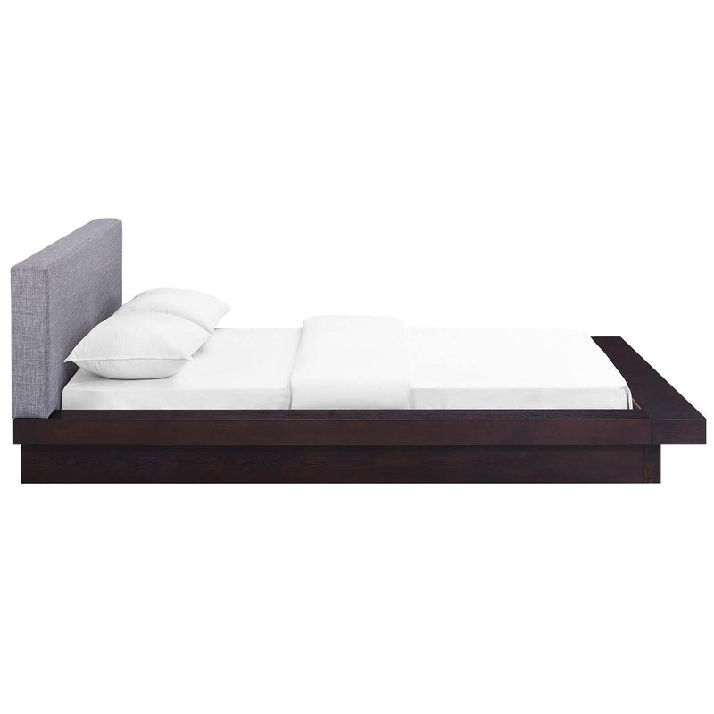 Modway Furniture Freja Queen Upholstered Platform Bed MOD-5721-CAP-GRY-SET IMAGE 3