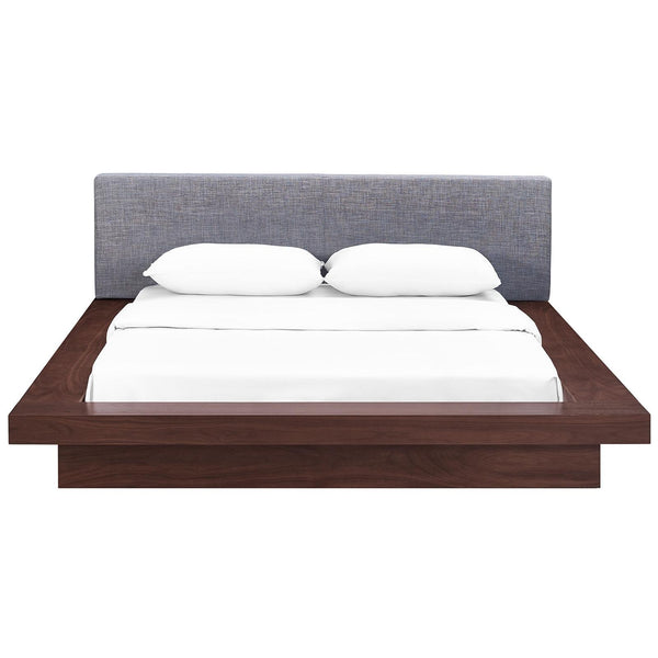Modway Furniture Freja Queen Upholstered Platform Bed MOD-5721-WAL-GRY-SET IMAGE 1