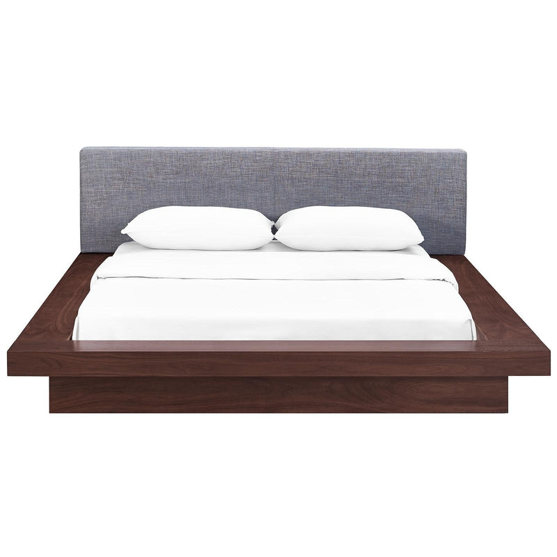 Modway Furniture Freja Queen Upholstered Platform Bed MOD-5721-WAL-GRY-SET IMAGE 1