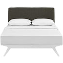 Modway Furniture Tracy Queen Upholstered Bed MOD-5766-WHI-BRN IMAGE 1