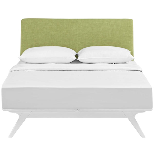 Modway Furniture Tracy Queen Upholstered Bed MOD-5766-WHI-GRN IMAGE 1