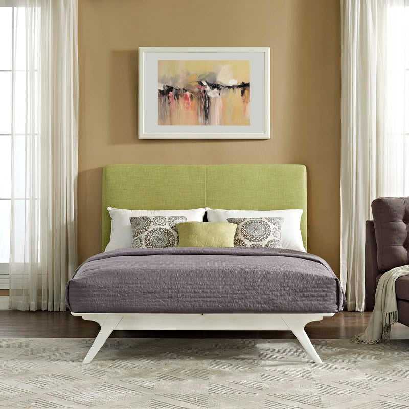 Modway Furniture Tracy Queen Upholstered Bed MOD-5766-WHI-GRN IMAGE 5