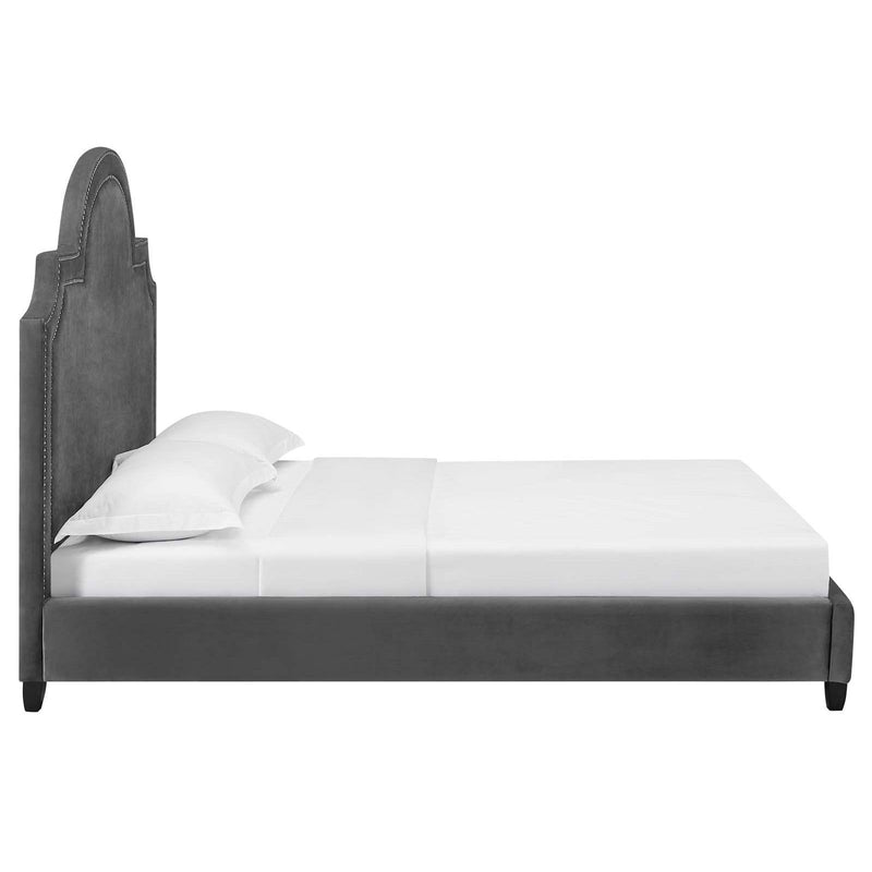 Modway Furniture Primrose Queen Fabric Platform Bed MOD-5812-GRY IMAGE 3