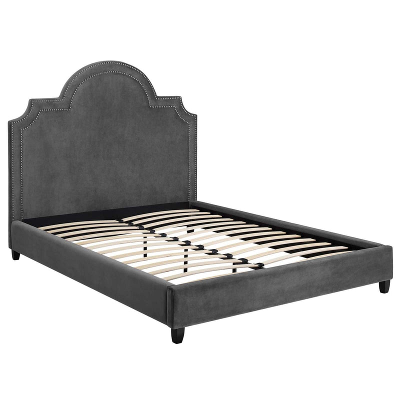 Modway Furniture Primrose Queen Fabric Platform Bed MOD-5812-GRY IMAGE 4