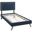 Modway Furniture Virginia Twin Upholstered Platform Bed MOD-5911-AZU IMAGE 4