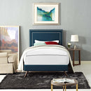 Modway Furniture Virginia Twin Upholstered Platform Bed MOD-5911-AZU IMAGE 5