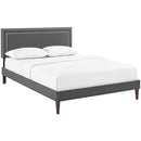 Modway Furniture Virginia Queen Upholstered Platform Bed MOD-5923-GRY IMAGE 2