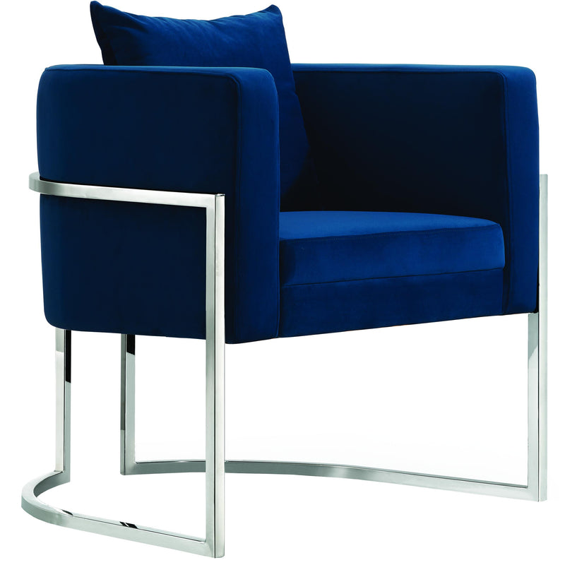 Meridian Pippa Stationary Fabric Accent Chair 524Navy IMAGE 1