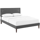 Modway Furniture Ruthie Queen Upholstered Platform Bed MOD-5939-GRY IMAGE 2
