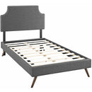 Modway Furniture Corene Twin Upholstered Platform Bed MOD-5943-GRY IMAGE 4