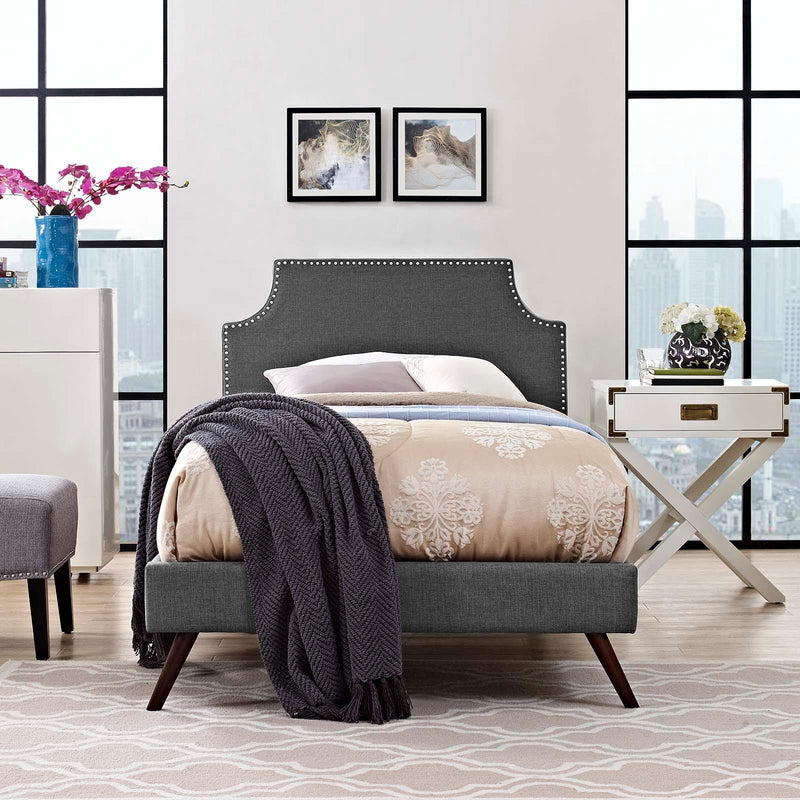 Modway Furniture Corene Twin Upholstered Platform Bed MOD-5943-GRY IMAGE 5