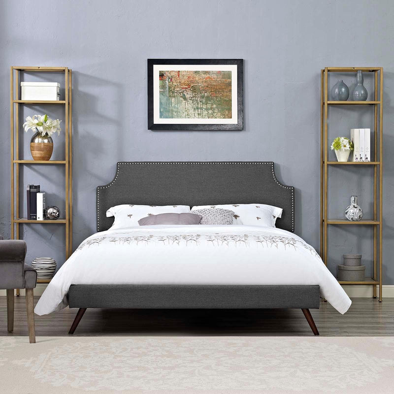Modway Furniture Corene King Upholstered Platform Bed MOD-5949-GRY IMAGE 5
