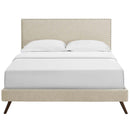 Modway Furniture Macie Queen Upholstered Platform Bed MOD-5963-BEI IMAGE 1
