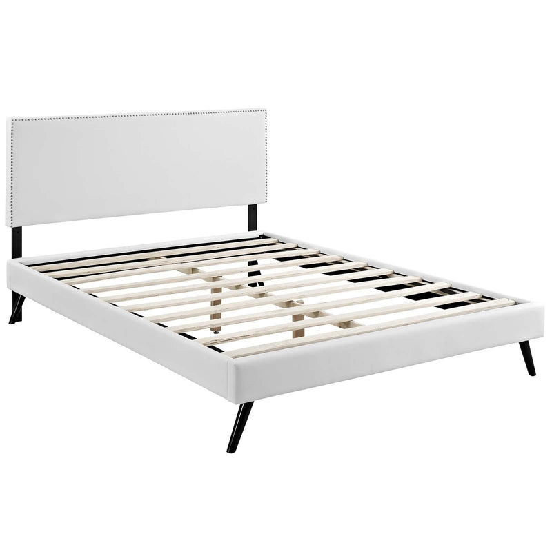 Modway Furniture Macie King Upholstered Platform Bed MOD-5964-WHI IMAGE 4