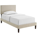 Modway Furniture Macie Twin Upholstered Platform Bed MOD-5967-BEI IMAGE 2