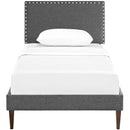 Modway Furniture Macie Twin Upholstered Platform Bed MOD-5967-GRY IMAGE 1