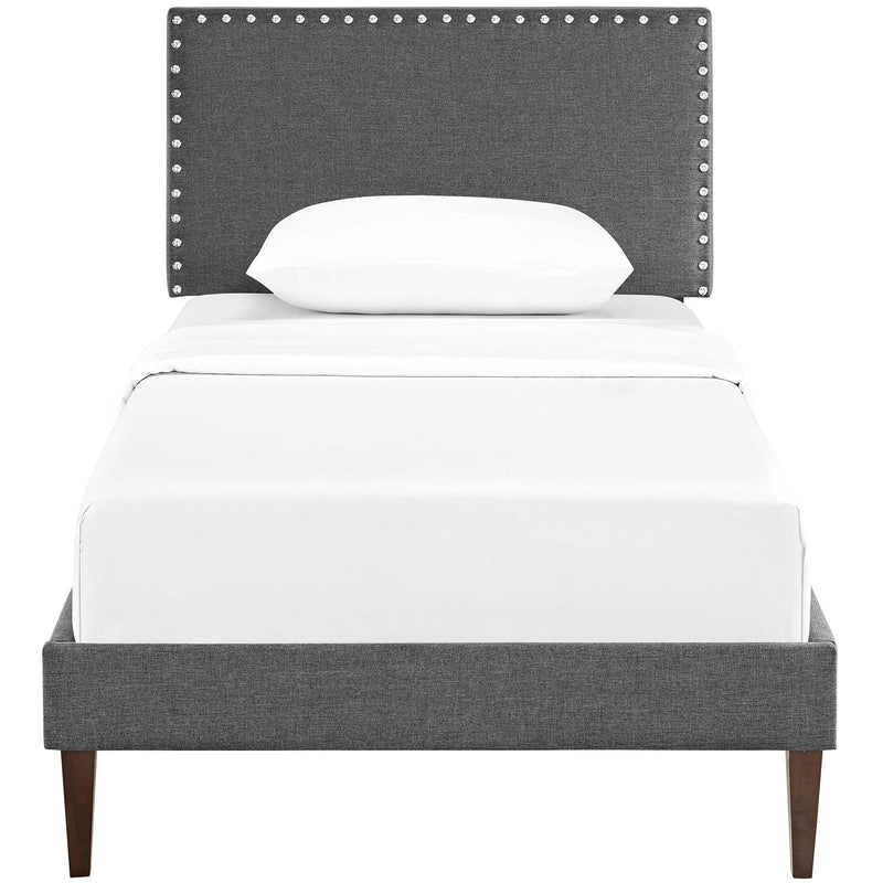 Modway Furniture Macie Twin Upholstered Platform Bed MOD-5967-GRY IMAGE 1