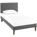 Modway Furniture Macie Twin Upholstered Platform Bed MOD-5967-GRY IMAGE 2