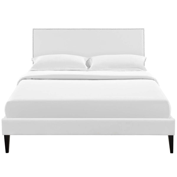 Modway Furniture Macie Queen Upholstered Platform Bed MOD-5970-WHI IMAGE 1