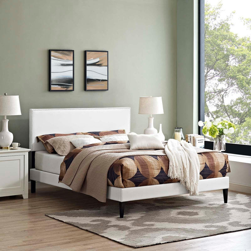 Modway Furniture Macie Queen Upholstered Platform Bed MOD-5970-WHI IMAGE 5