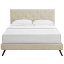 Modway Furniture Tarah Queen Upholstered Platform Bed MOD-5979-BEI IMAGE 1