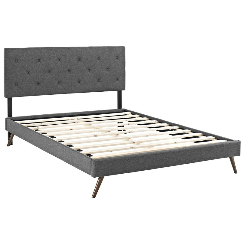 Modway Furniture Tarah Queen Upholstered Platform Bed MOD-5979-GRY IMAGE 4