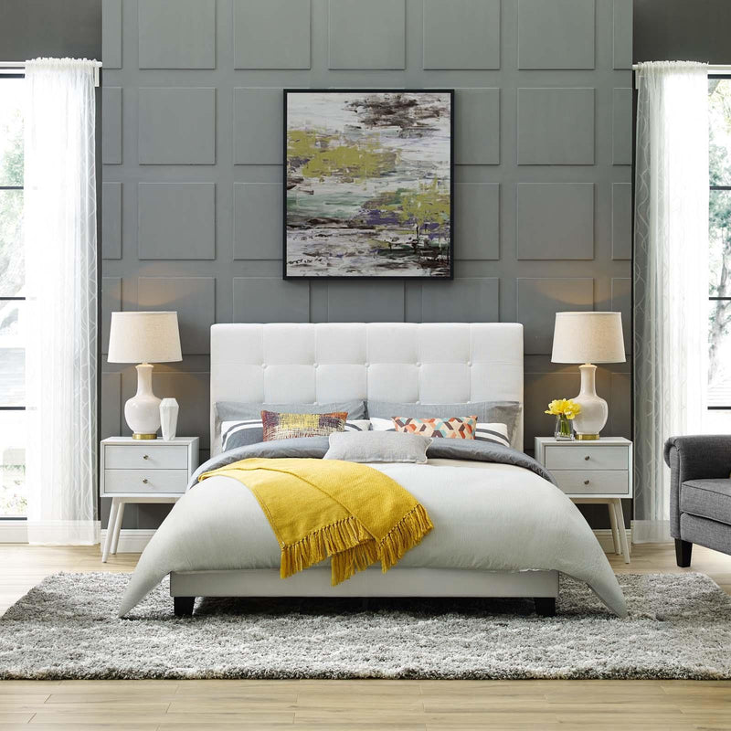Modway Furniture Melanie King Upholstered Platform Bed MOD-5994-WHI IMAGE 5