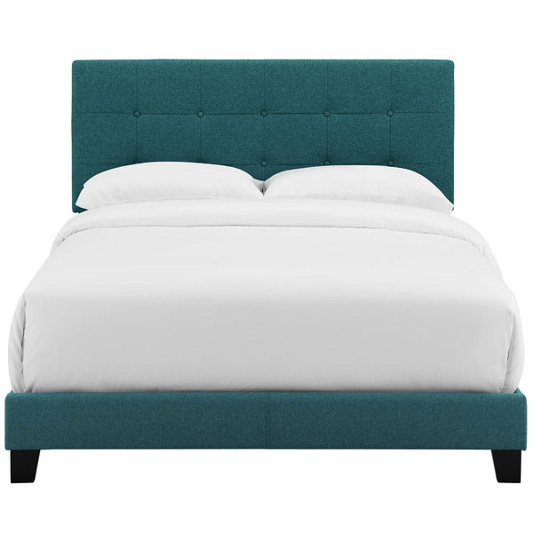Modway Furniture Amira King Upholstered Platform Bed MOD-6002-TEA IMAGE 1
