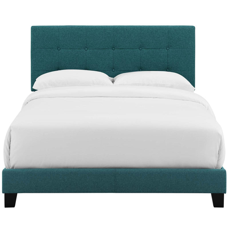 Modway Furniture Amira King Upholstered Platform Bed MOD-6002-TEA IMAGE 1