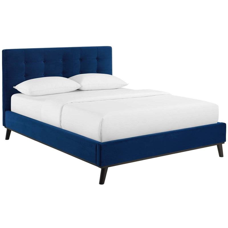 Modway Furniture McKenzie Queen Upholstered Platform Bed MOD-6006-NAV IMAGE 2