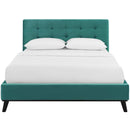 Modway Furniture McKenzie Queen Upholstered Platform Bed MOD-6006-TEA IMAGE 1