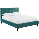 Modway Furniture McKenzie Queen Upholstered Platform Bed MOD-6006-TEA IMAGE 2