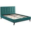 Modway Furniture McKenzie Queen Upholstered Platform Bed MOD-6006-TEA IMAGE 4