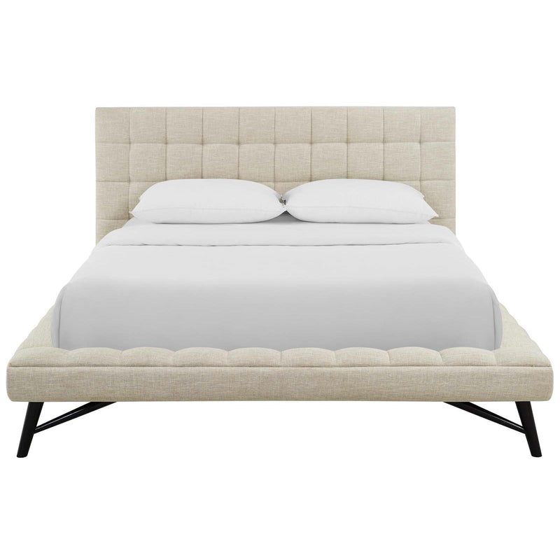 Modway Furniture Julia Queen Upholstered Platform Bed MOD-6007-BEI IMAGE 1