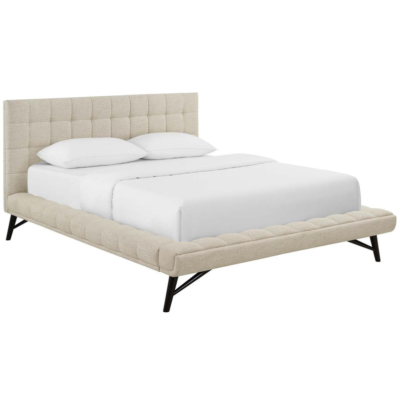 Modway Furniture Julia Queen Upholstered Platform Bed MOD-6007-BEI IMAGE 2